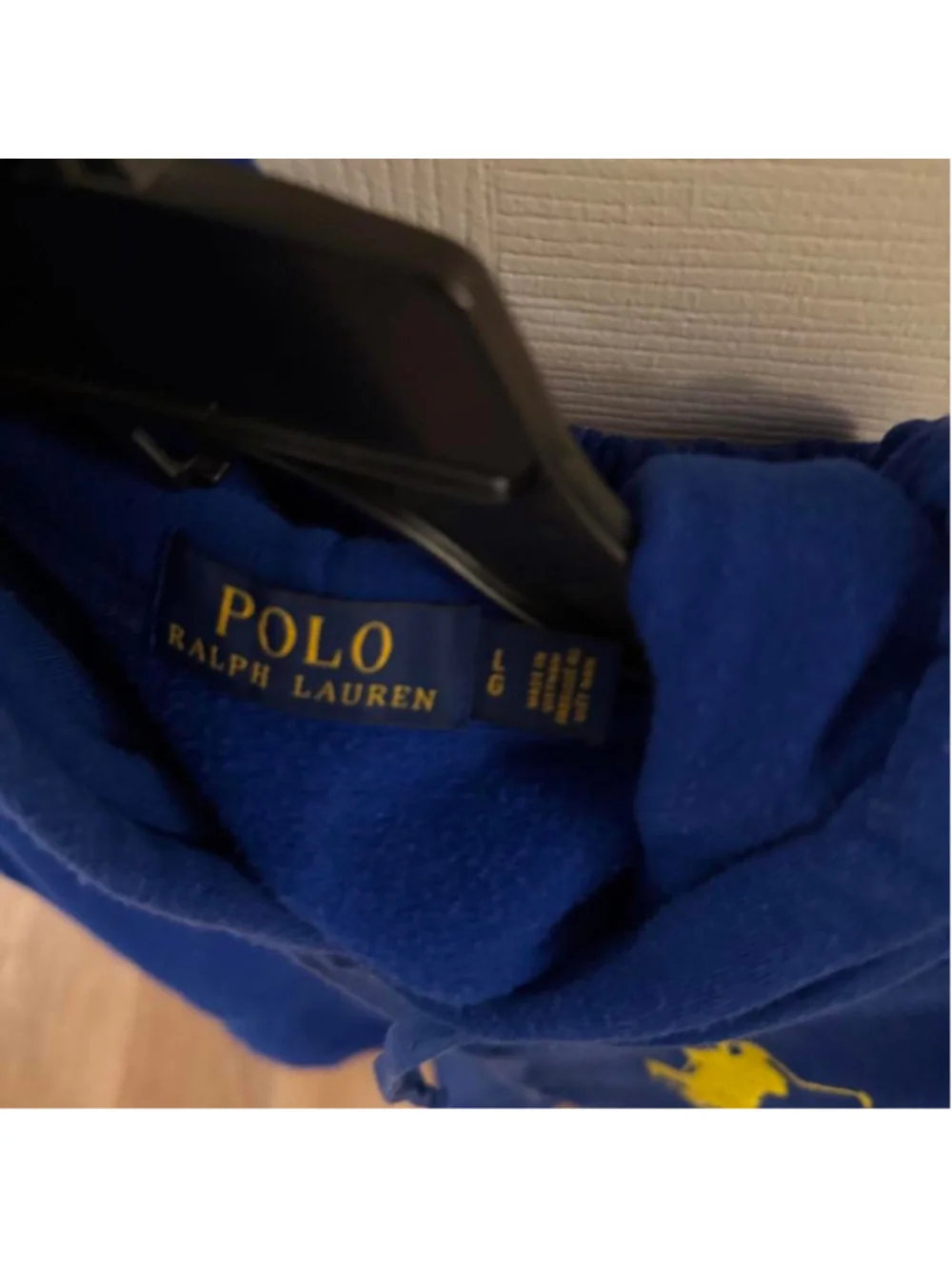 Blue Polo Ralph Lauren hoodie with yellow logo #polo #preppy
